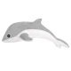 Gray dolphin plush mascot 70 cm Pliušiniai žaislai