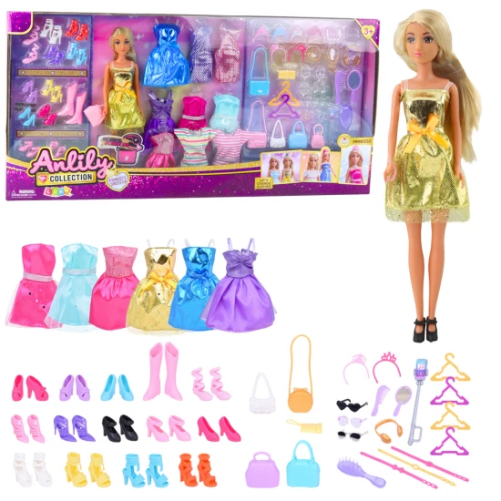 Didelis Anlily lėlių rūbų rinkinys Lėlės ir žaidimų rinkiniai