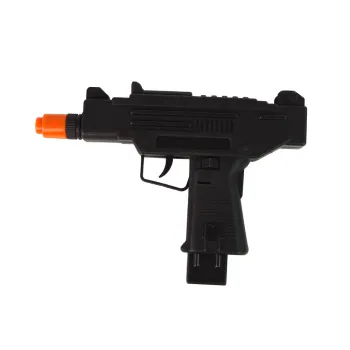 Czarny pistolet dla dzieci z efektem dźwiękowym