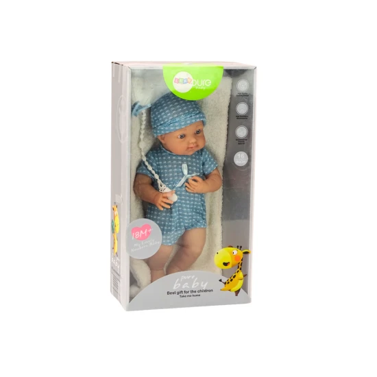 Lėlė kūdikis su mėlynais drabužėliais ir čiulptuku Lėlės ir žaidimų rinkiniai