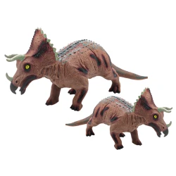 Didelė rudo Triceratops dinosauro figurėlė su garso efektu
