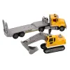 Lora Truck Crawler Excavator Lights Sounds Drive Yellow Žaisliniai automobiliai