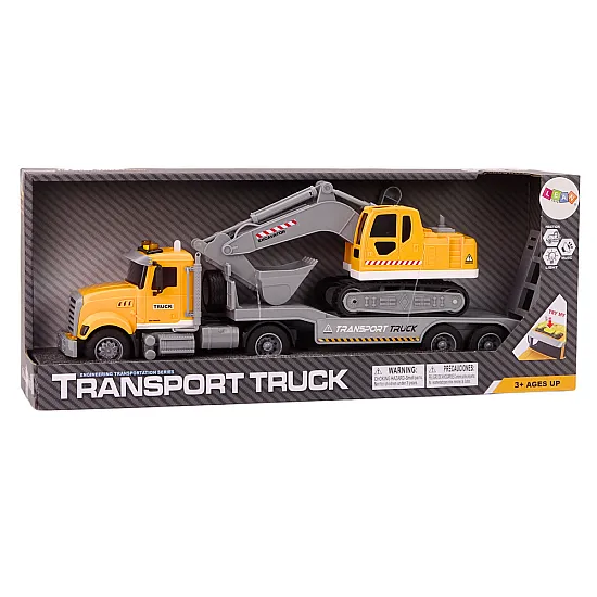 Lora Truck Crawler Excavator Lights Sounds Drive Yellow Žaisliniai automobiliai