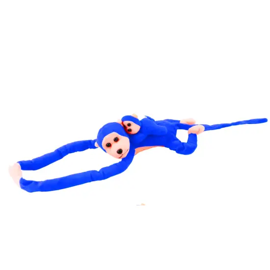 Mascot Plush Monkey with Baby, Blue 90 cm Pliušiniai žaislai