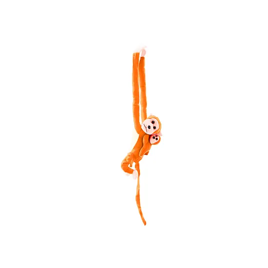 Mascot Plush Monkey with Baby, Orange 90 cm Pliušiniai žaislai