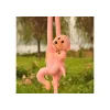 Mascot Plush Monkey with Baby, Pink 90 cm Pliušiniai žaislai