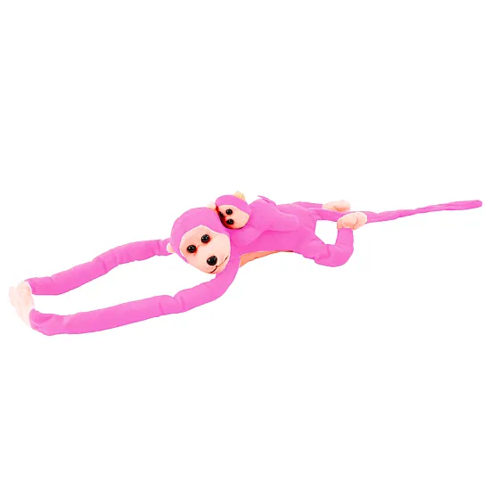 Mascot Plush Monkey with Baby, Pink 90 cm Pliušiniai žaislai