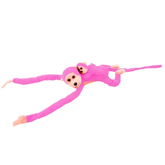 Mascot Plush Monkey with Baby, Pink 90 cm Pliušiniai žaislai