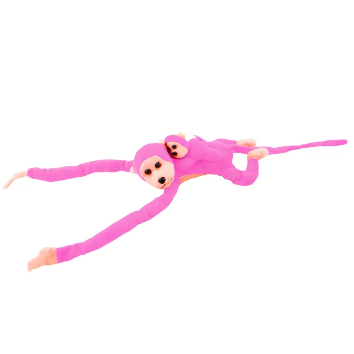 Mascot Plush Monkey with Baby, Pink 90 cm Pliušiniai žaislai