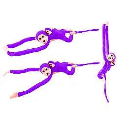 Pliušinė violetinė beždžionė su kūdikiu 90 cm