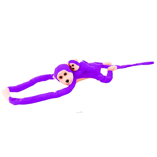 Mascot Plush Monkey with Baby, Purple 90 cm Pliušiniai žaislai