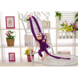 Pliušinė violetinė beždžionė su kūdikiu 90 cm