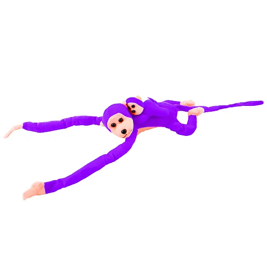 Mascot Plush Monkey with Baby, Purple 90 cm Pliušiniai žaislai