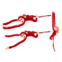 Plush monkey with baby, red, 70 cm