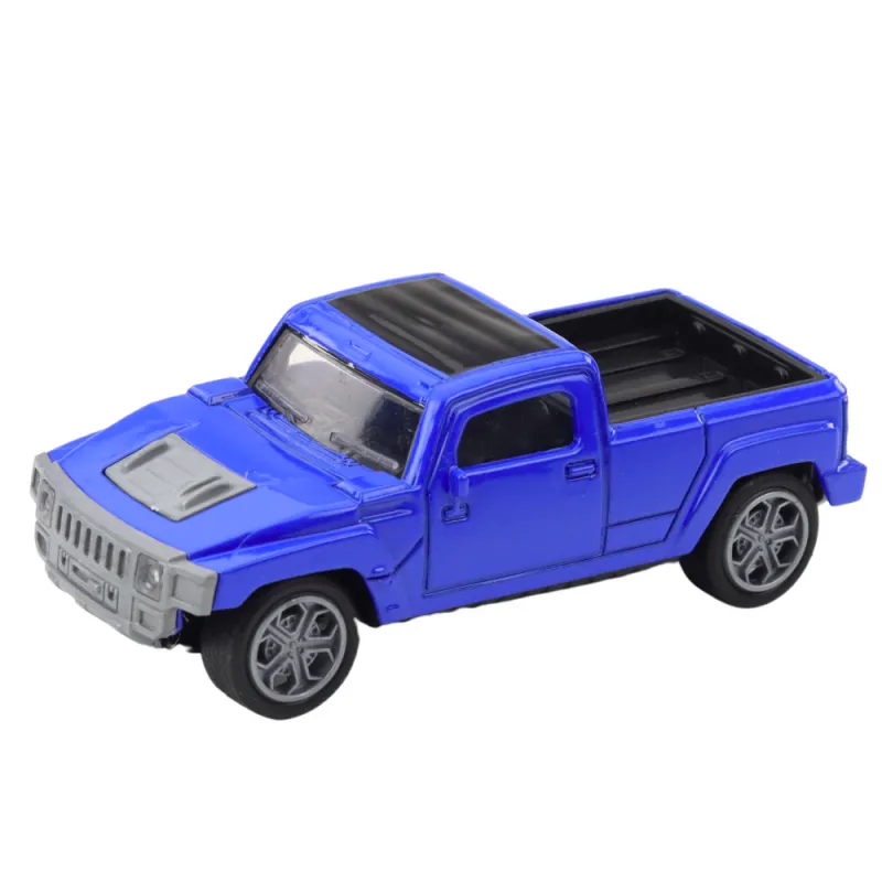 Set of Metal Car with Camper Trailer Blue Žaisliniai automobiliai