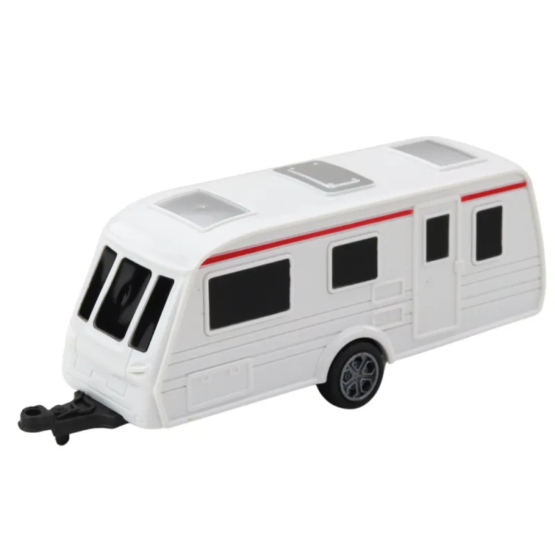 Set of Metal Car with Camper Trailer Blue Žaisliniai automobiliai