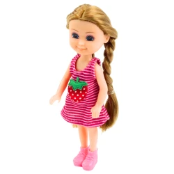 Mini lėlė su katinėlių vežimėliu ir pridais