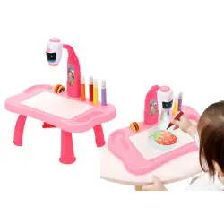 Mini rožinis projektorius 2in1 