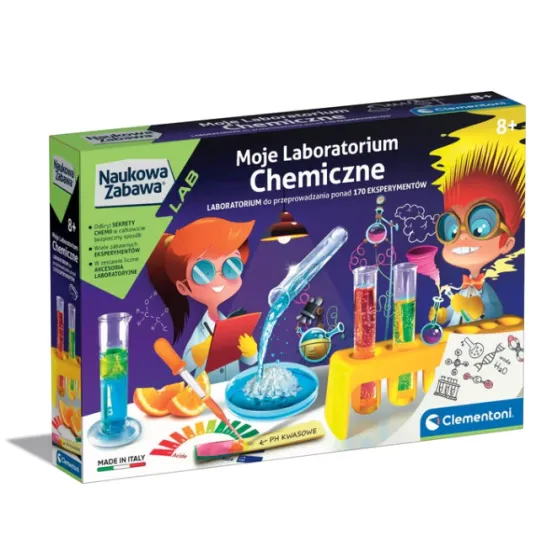 My Chemical Laboratory Set Polish Language Clementoni 60250 Lavinamieji