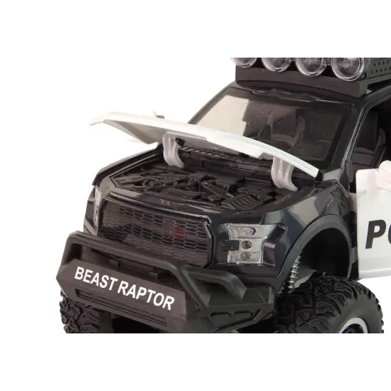 Offroad Vehicle Raptor Police Opening Door Sound Light Žaisliniai automobiliai