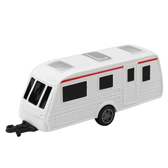 Set of Metal Car with Camper Trailer Orange Žaisliniai automobiliai