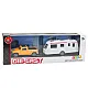 Set of Metal Car with Camper Trailer Orange Žaisliniai automobiliai