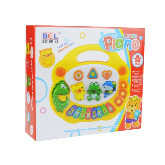 Interaktyvus muzikinis fortepijonas vaikams su gyvūnų garsais ir melodijomis Muzikos instrumentai