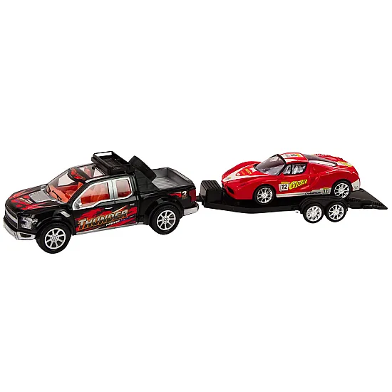 Pickup Truck With Tow Truck Semi-Trailer Sports Car Off-road Set Žaisliniai automobiliai