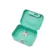 Piggy Bank Storage Box, Lockable, Two Keys, Metal, Turquoise Lavinamieji