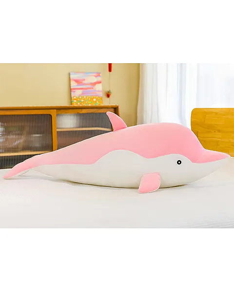 Pliušinis rožinis delfinas vaikams 70 cm