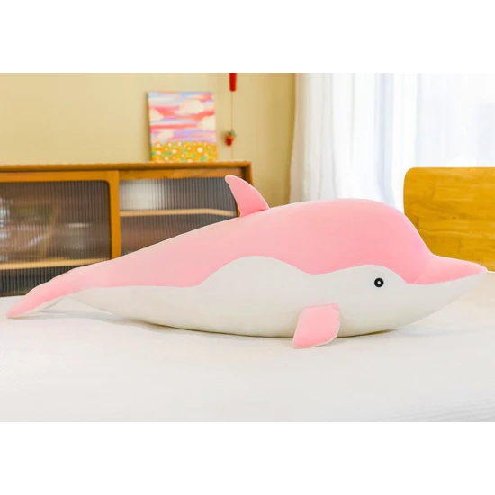 Pink dolphin plush mascot 70 cm Pliušiniai žaislai