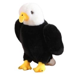 Pliušinis žaislasjuodas baltas erelis