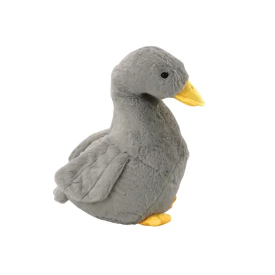 Plush Goose Mascot Gray Cuddly Plush Duck 40 cm Pliušiniai žaislai