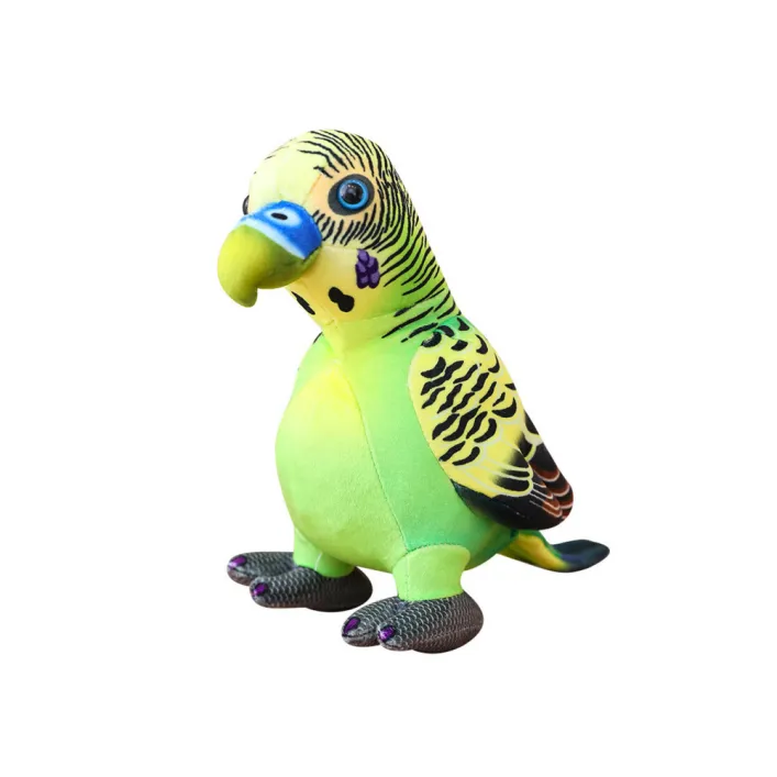 Plush Green Parrot Mascot 20 cm Pliušiniai žaislai