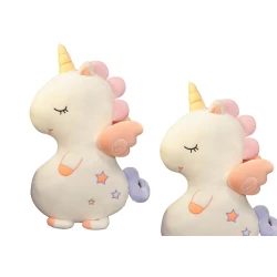 Pliušinis baltas vienaragis vaikams