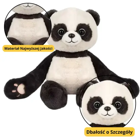 Plush Mascot Cuddly Toy Panda With Magnets 23cm Pliušiniai žaislai