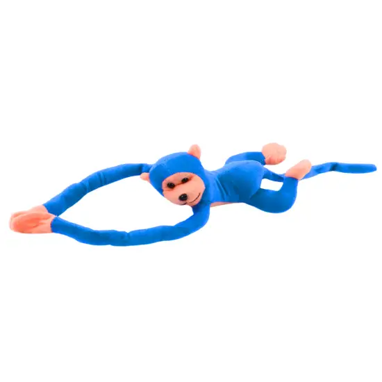 Plush Monkey Mascot with Sound, Blue 80 cm Pliušiniai žaislai