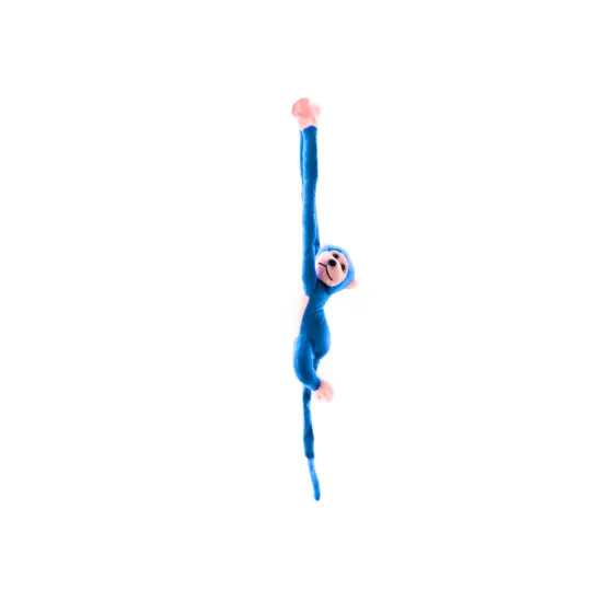 Plush Monkey Mascot with Sound, Blue 80 cm Pliušiniai žaislai