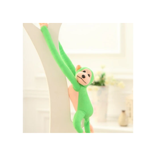 Plush Monkey Mascot with Sound, Green 80 cm Pliušiniai žaislai