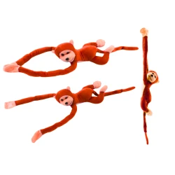 Pliušinė oranžinė beždžionėlė su garsu 80 cm