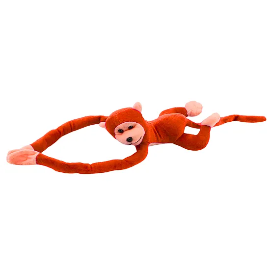 Plush Monkey Mascot with Sound, Orange 80 cm Pliušiniai žaislai