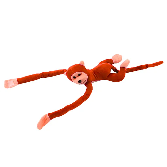Plush Monkey Mascot with Sound, Orange 80 cm Pliušiniai žaislai