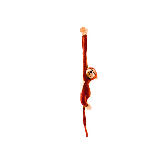Plush Monkey Mascot with Sound, Orange 80 cm Pliušiniai žaislai