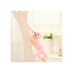 Pliušinė rožinė beždžionėlė su garsu 80 cm