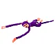Plush Monkey Mascot with Sound, Purple, 60 cm Pliušiniai žaislai