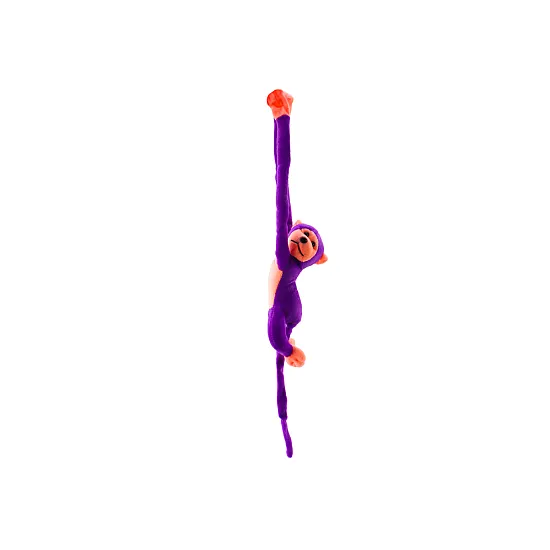 Plush Monkey Mascot with Sound, Purple, 60 cm Pliušiniai žaislai