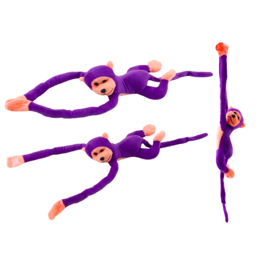 Plush Monkey Mascot with Sound, Purple 80 cm Pliušiniai žaislai