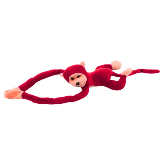 Plush Monkey Mascot with Sound, Red 80 cm Pliušiniai žaislai