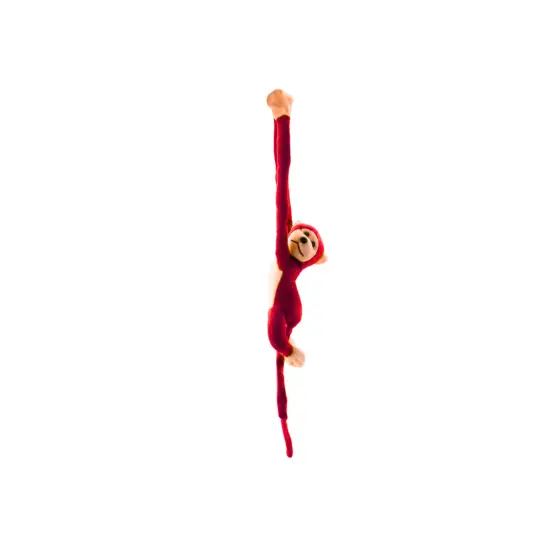Plush Monkey Mascot with Sound, Red 80 cm Pliušiniai žaislai