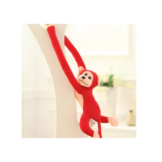 Plush Monkey Mascot with Sound, Red 80 cm Pliušiniai žaislai
